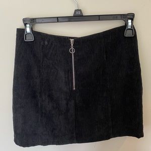 black skirt with zipper